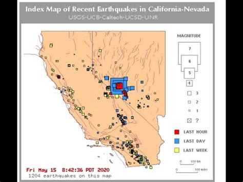 California Nevada Earthquake Index Map - Map With Cities