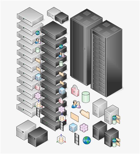 Download Visio Server Shapes Clipart Microsoft Visio - Visio Stencil ...