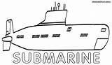 Submarine Coloring Page Sketch Coloring sketch template