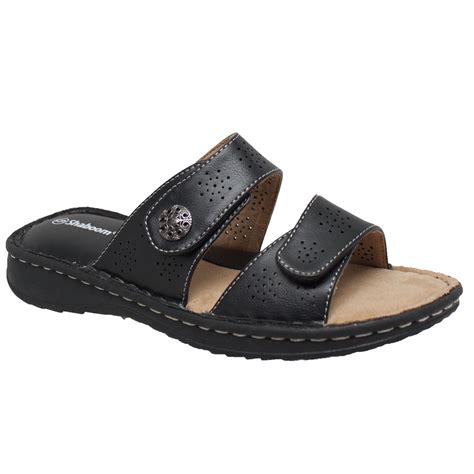 Shaboom - Women's Comfort Slide Sandals Black - Walmart.com - Walmart.com