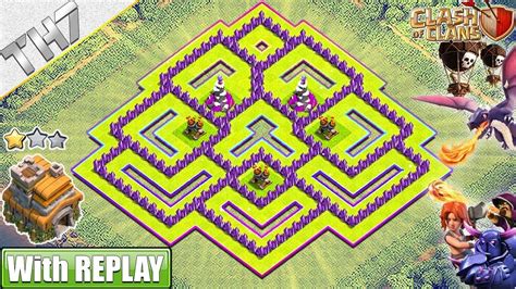 Cách Xây Nhà Hall 7 Trong Clash Of Clan | NEW BEST TH7 Base (FARMING ...