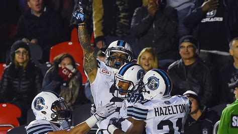 Acrobatic, one-handed catch leads Argos to 38-35 win over Redblacks | CTV News