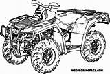 Coloring Pages Wheeler Atv Four Raptor Print Bike Wheelers Polaris Dirt  sketch template