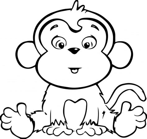 Get This Cute Baby Monkey Coloring Pages Free to Print 49021