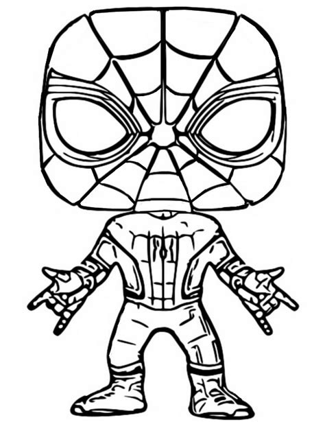 Coloring page Funko Pop Marvel : Spider-Man 5