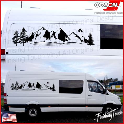 Mountain Graphic Vinyl Decal for RV camping Van Custom Vehicle Sticker ...