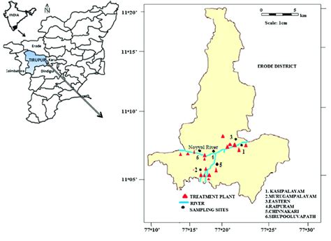 Location map of CETPs in Tirupur. | Download Scientific Diagram