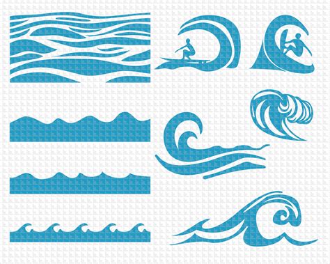 Wave Svg Bundle Ocean Wave Svg File Surf Wave Svg Png Dxf Eps | The ...