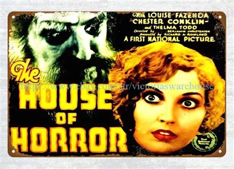 1929 THE HOUSE of Horror horror movie poster thriller film metal tin sign $18.99 - PicClick