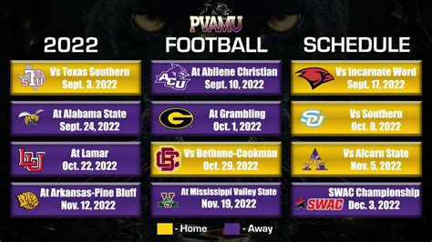 2022 PVAMU Football Schedule | PVAMU Home