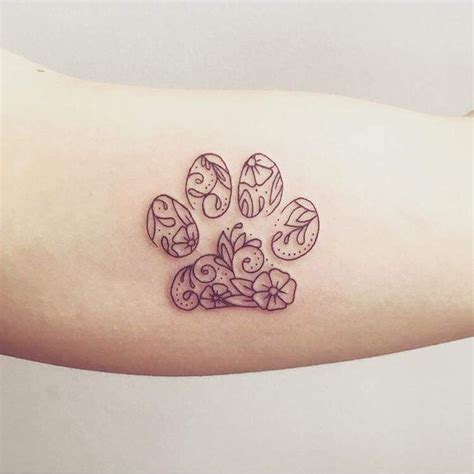 Paw print | Tattoos, Flower tattoo designs, Small watercolor tattoo