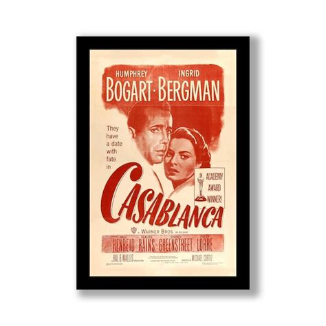 Framed Casablanca Poster - Etsy