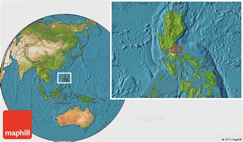 Satellite Location Map of the Area around 14° 46' 42" N, 121° 37' 30" E