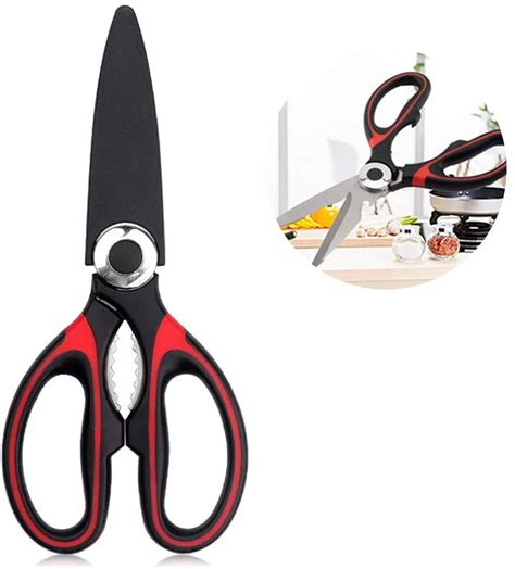 Kitchen Scissors, Kitchen Shears, Heavy Duty Dishwasher Safe Food Scissors, Multipurpose ...