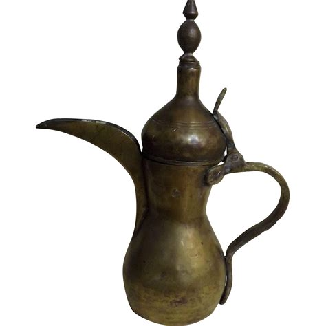 Traditional DALLAH Arabic Coffee Pot - 19th Century : Antique Goodies | Ruby Lane