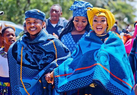 Clipkulture | Bontle Modiselle and Priddy Ugly In Blue Sotho Seana Marena Blankets For Wedding