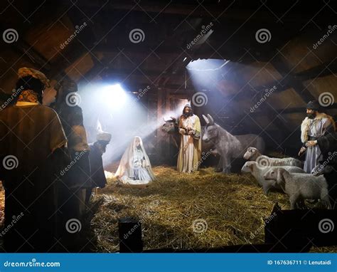 Christmas Nativity Scene Jesus Birth Stock Image - Image of birthplace ...