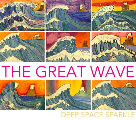 The Great Wave Art Lesson Plan & Video - Deep Space Sparkle