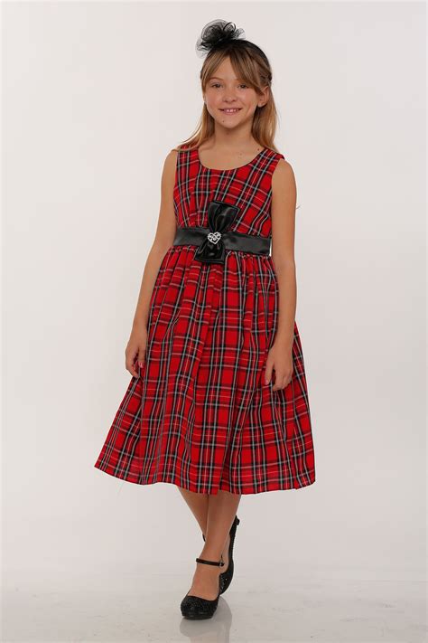 Girls Dress Style 1168 - Tartan Plaid Dress with Front Bow in Choice of Color | Tartan plaid ...