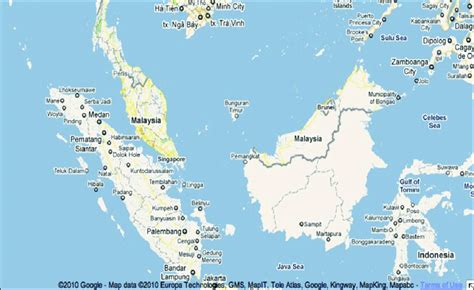 google map of malaysia