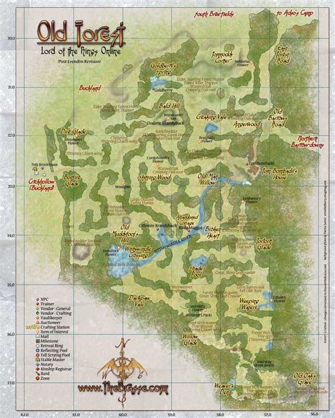 Old Forest map - Lord of the Rings Online | Fantasy Maps | Pinterest | Rings online, RPG and ...