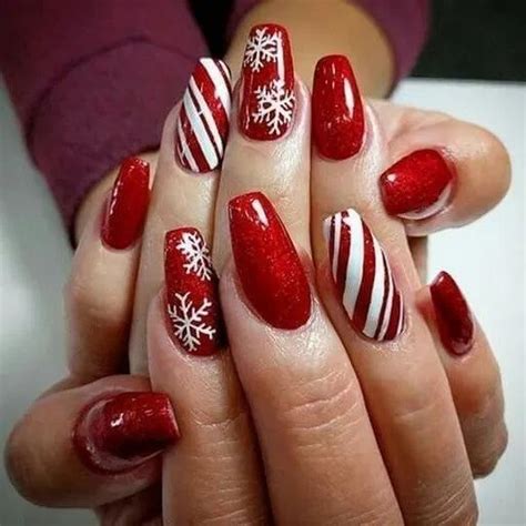 128 most beautiful and elegant christmas stiletto nail designs -page 21 ~ myhomeku.com #Acryl ...