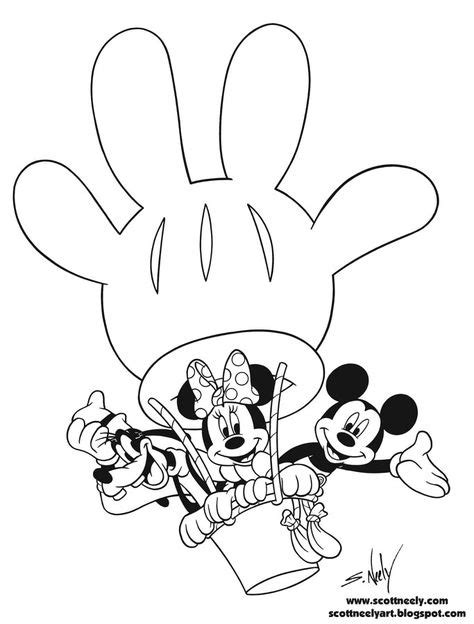 Mickey Mouse Clubhouse Coloring Page | Coloring pages … | Dibujos, Libros para colorear, Pintar ...