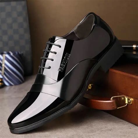 Aliexpress.com : Buy 2019 Black Men wedding Dress Business Shoes Men Formal Shoes Pointed Toe ...