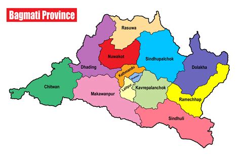 Map of Bagmati province Nepal | Clipart Nepal