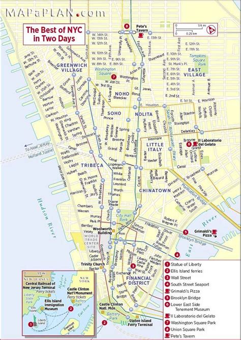 Maps of New York top tourist attractions - Free, printable | Map of new york, New york city ...