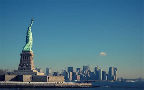 Statue Of Liberty New York, New York City, USA, clear sky, city HD ...