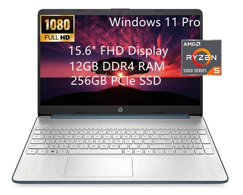 HP 15 Business Laptop Computer, AMD Ryzen 5 5500U, 15.6" FHD Display ...