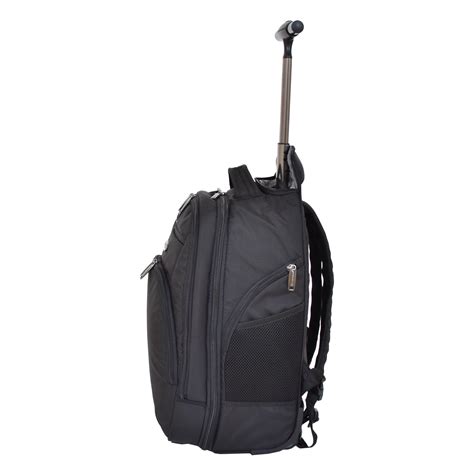 Cabin Size Backpack with Wheels Black | House of Leather