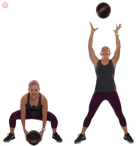 How To Do Medicine Ball Squat Toss | Medicine ball workout, Medicine ...