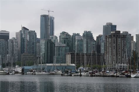 Coal Harbour, Vancouver Skyline from the ground - can see our apartment ...