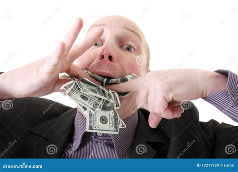 Greed Avarice Consuming Dollars Royalty Free Stock Images - Image: 12217229