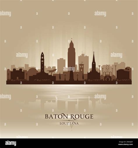 Baton Rouge Louisiana city skyline vector silhouette illustration Stock Vector Image & Art - Alamy