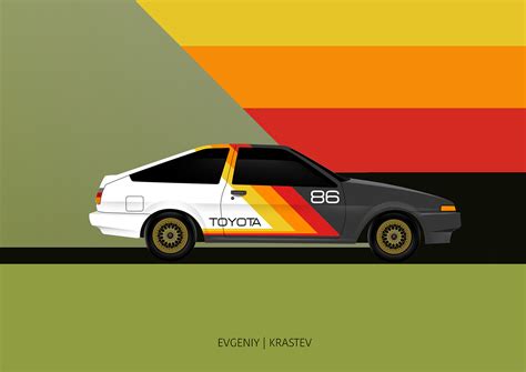 1980s Retro Car Artwork on Behance