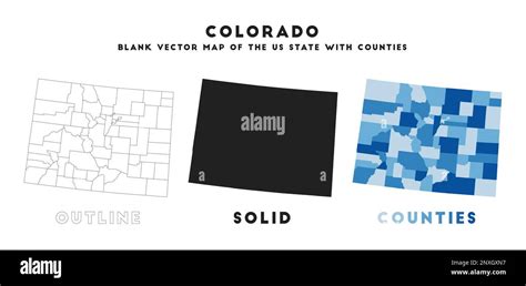 Colorado map. Borders of Colorado for your infographic. Vector us state ...