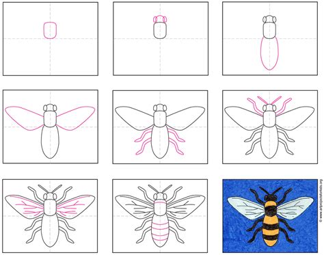 How to Draw a Bee | Bee Coloring Page