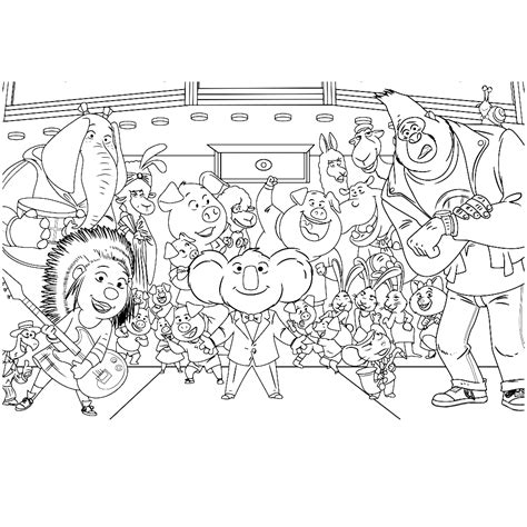 Sing Movie Coloring Pages - Coloring Home