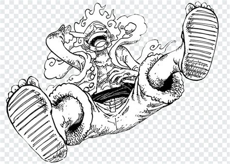 Luffy Gear 5 Transformation in Manga Transparent PNG One Piece - PNGAnime