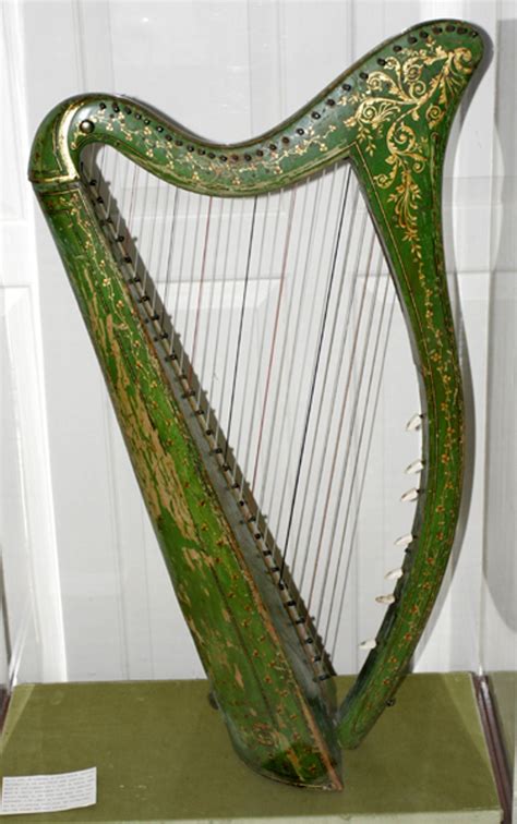 102189: IRISH CELTIC HAND-DECORATED HARP Celtic Harp, Irish Celtic, Banjo, Belly Button Piercing ...