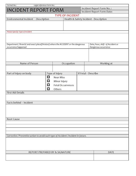 The extraordinary Incident Report Form – In Hazard Incident Report Form Template image below, is ...