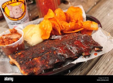 USA Tennessee Memphis Central BBQ restaurant southern style ribs Stock Photo - Alamy