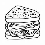 Premium Vector  Coloring Book For Children Sandwich sketch template
