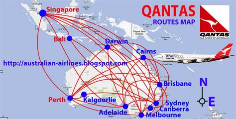 australian airlines: Qantas flight from Singapore to Australia