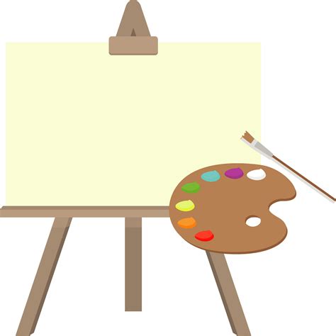 Easel With Canvas Clip Art