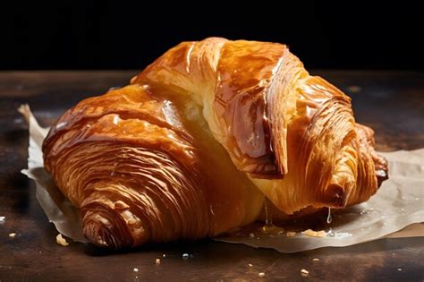 Premium AI Image | Flaky Croissant Perfection