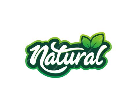 Premium Vector | Natural typography logo or label design